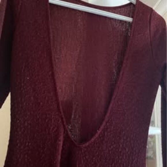 Lovely Day Low Back, High Slit Glitter Maxi Cocktail Dress - Picture 3 of 5